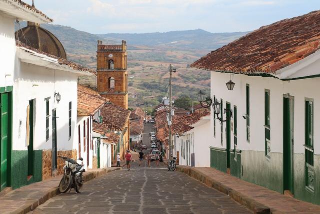 Calle Real y las calles empedradas en Barichara